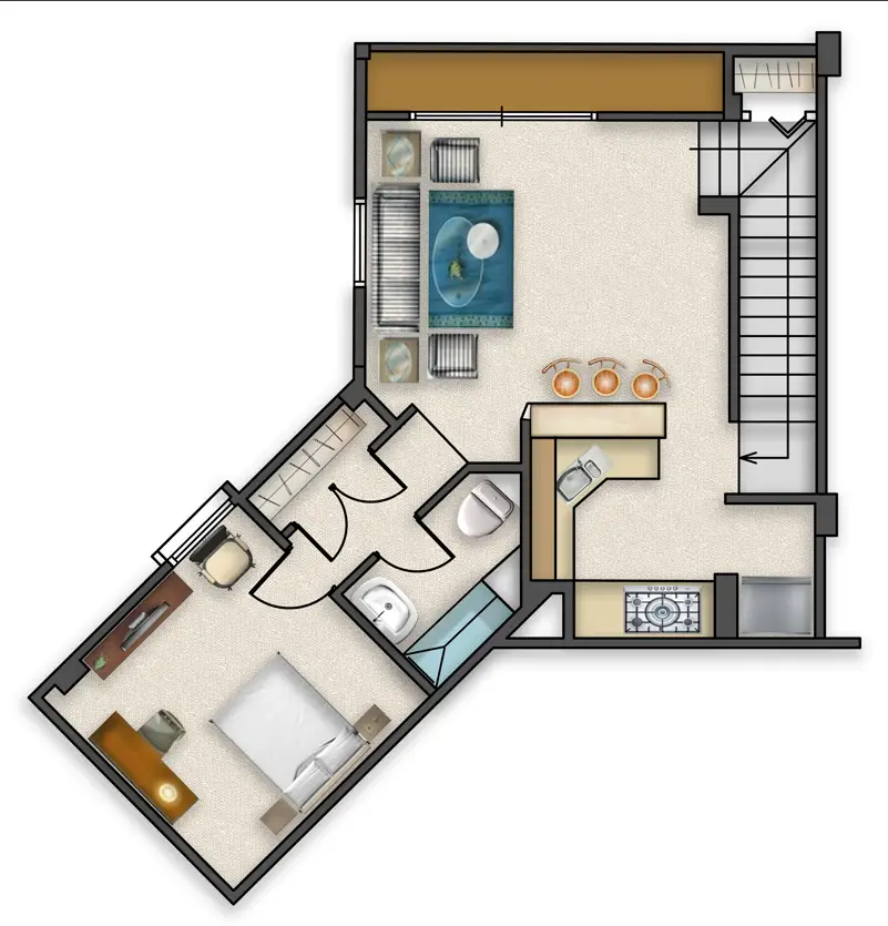 ONE BED SUITE FLOOR PLAN