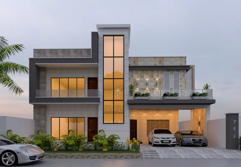 1 KANAL FRONT ELEVATION RENOVATION WAPDA TOWN LAHORE