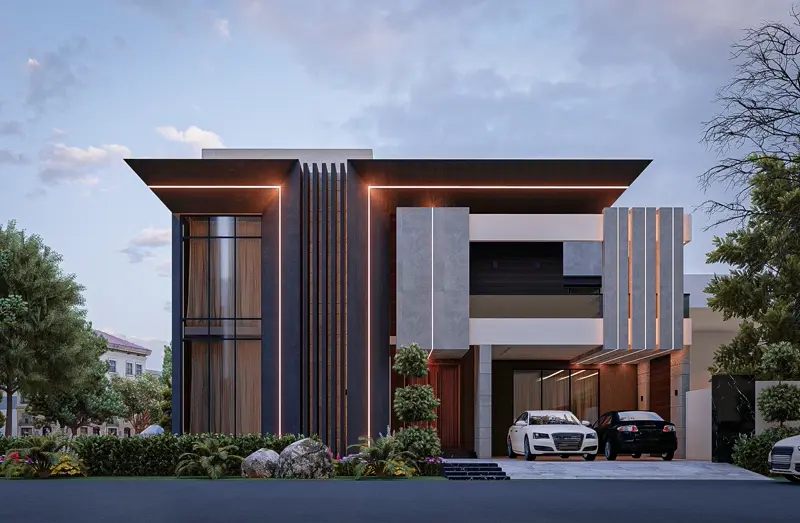 1 KANAL CORNER HOUSE COMPLETE PROJECT, LAKE CITY LAHORE