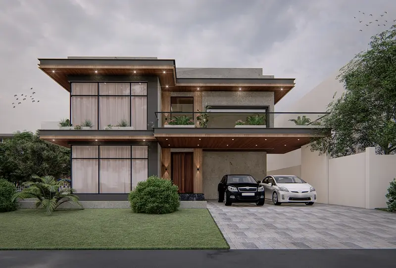 1 KANAL EXTERIOR DESIGN CORNER HOUSE PESHAWAR