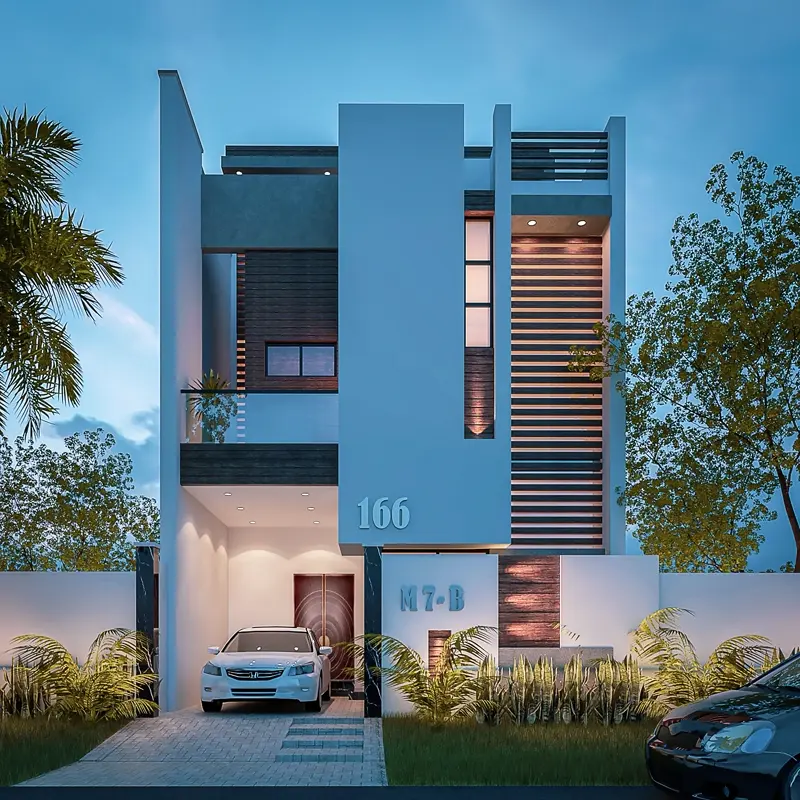 5 MARLA FRONT ELEVATION LAKE CITY LAHORE