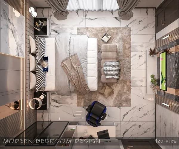 BEDROOM INTERIOR DESIGN BISMAILAH HOUSING SCHEME LAHORE