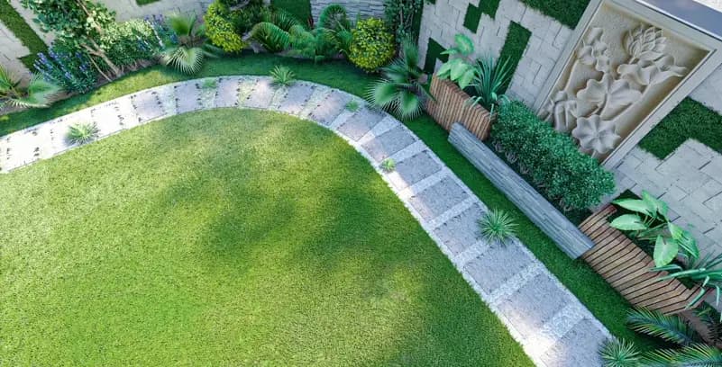 1 KANAL LAWN AREA DESIGN