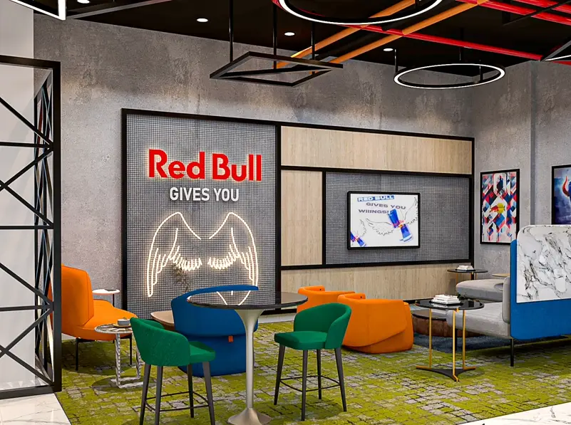 REDBULL CORPORATE OFFICE INTERIOR DHA PHASE 8 LAHORE